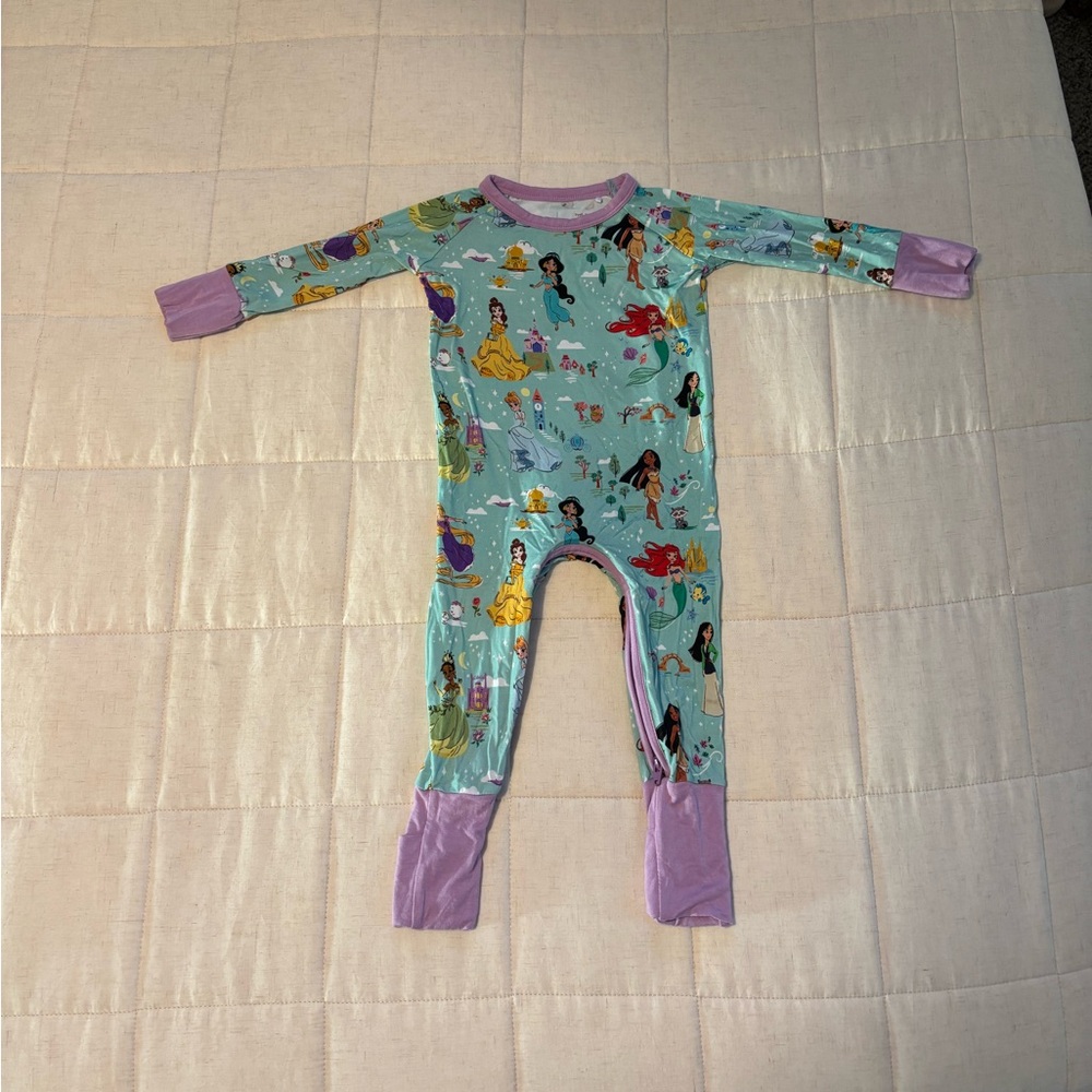 Little Sleepies Disney Princess Crescent Zippy-NWOT